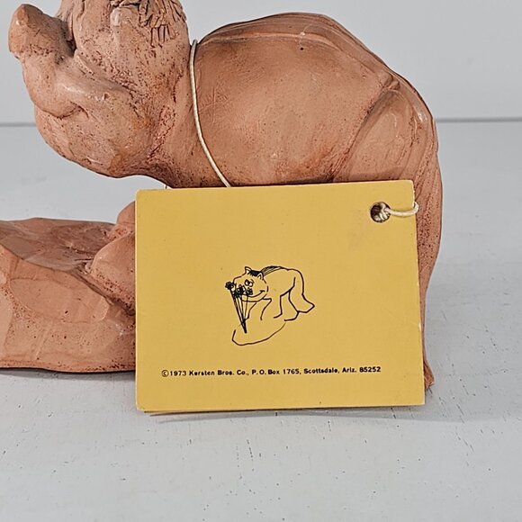 Vintage Clay Skunk Figurine With Tag By Kersten Bros Co *FLAWS* - Picture 2 of 11